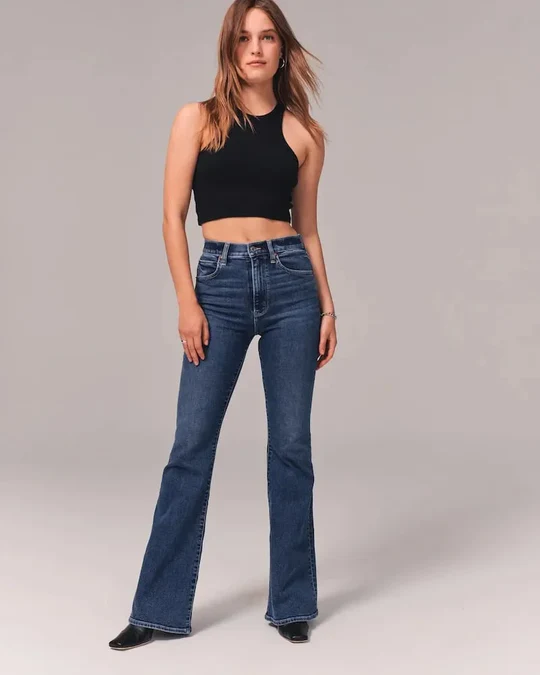 CurveContour - High Waisted Flare Jeans