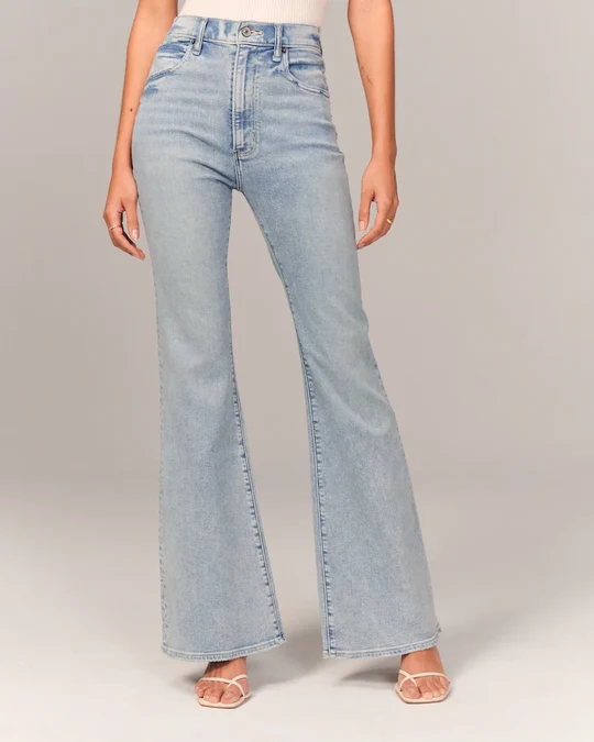 CurveContour - High Waisted Flare Jeans